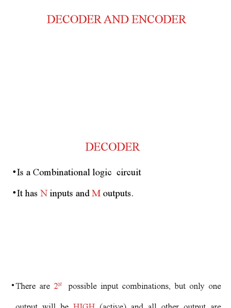 Decoder and ENCODER | PDF
