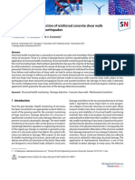 Structural Damage Detection of Reinforced Concrete Shear Walls Subject To Consequent Earthquakes