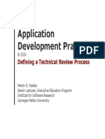Application Development Practices: Defining A Technical Review Process