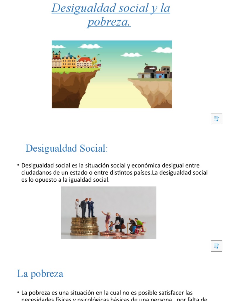 Desigualdad Social y La Pobreza Power Point | PDF