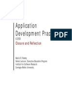 Application Development Practices: Closure and Reflection