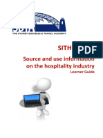 Source and Use Information On The Hospitality Industry: Sithind002