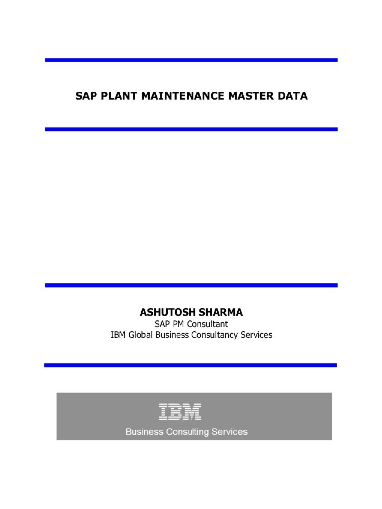PM Master Data Training Guide | PDF | Production And Manufacturing