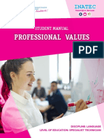 Professional Values Professional Values: Student Manual