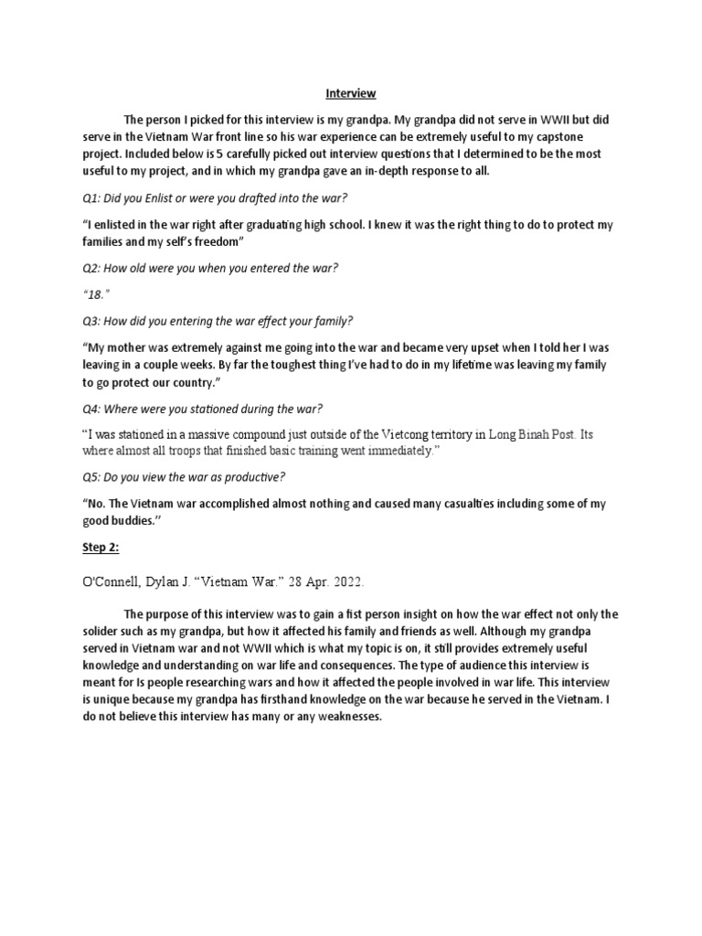 Capstone Interview | PDF | Social Science
