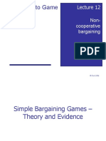 Introduction To Game Theory: Non-Cooperative Bargaining