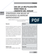 Estrategias de La Reutilización Del Aluminio para El Embellecimiento Del Hogar