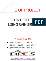 Title of Project: Rain Detector Using Rain Sensor