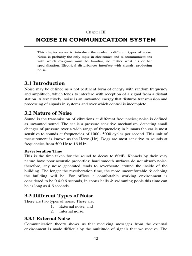 Noise PDF Signal To Noise Ratio Sound