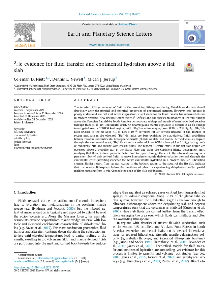Earth and Planetary Science Letters: Sciencedirect | PDF | Magma ...