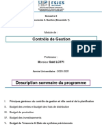 Contrôle de Gestion - Support - S6