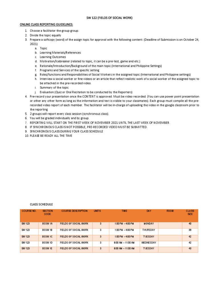 Guidelines For Reporting | PDF