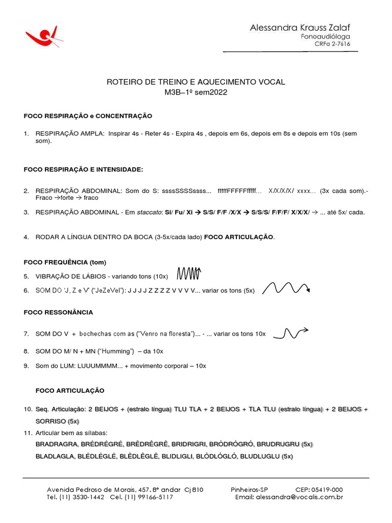 Exercícios De Voz Pdf