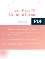 Never Run Out of Content Ideas Day 01