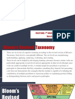 Instructional Project - 1 Bloom's Taxonomy Tuba Demirci Maths Teacher