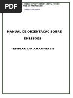 MANUAL DE ORIENTAÇÃO SOBRE EMISSÕES-TEMPLOS