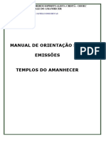 MANUAL DE ORIENTAÇÃO SOBRE EMISSÕES-TEMPLOS