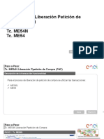 Liberación PdC en ME54N y ME54
