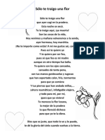 Sólo Te Traigo Una Flor - Poema