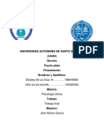 UASD Psicología clínica trabajo final sobre la Lic. Grecia Santo