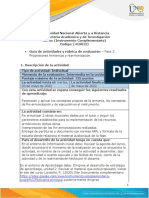 Guía de Actividades y Rúbrica de Evaluación - Unidad 2 - Fase 3 - Progresiones Armónicas y Re-Armonización