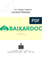 Physical Chemistry: Instructor's Solutions Manual For