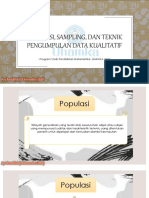 Populasi, Sampling, Dan Teknik Pengumpulan Data