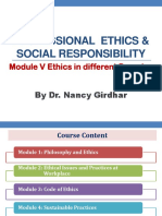 Ethics in Different Domains