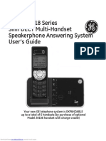 Model 28118 Series Slim DECT Multi-Handset Speakerphone Answering System User's Guide