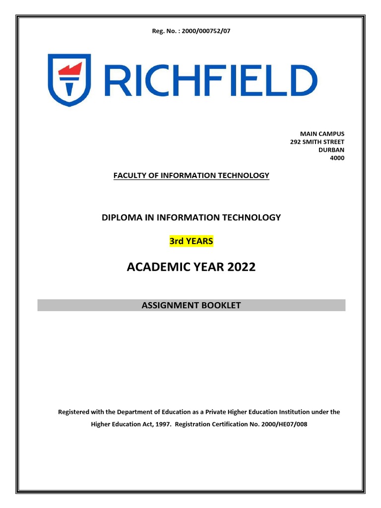 DIT Assignment Guidelines and Marks | PDF | Computer Network | Domain ...