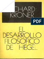 Richard Kroner El Desarrollo Filosófico de Hegel 1981