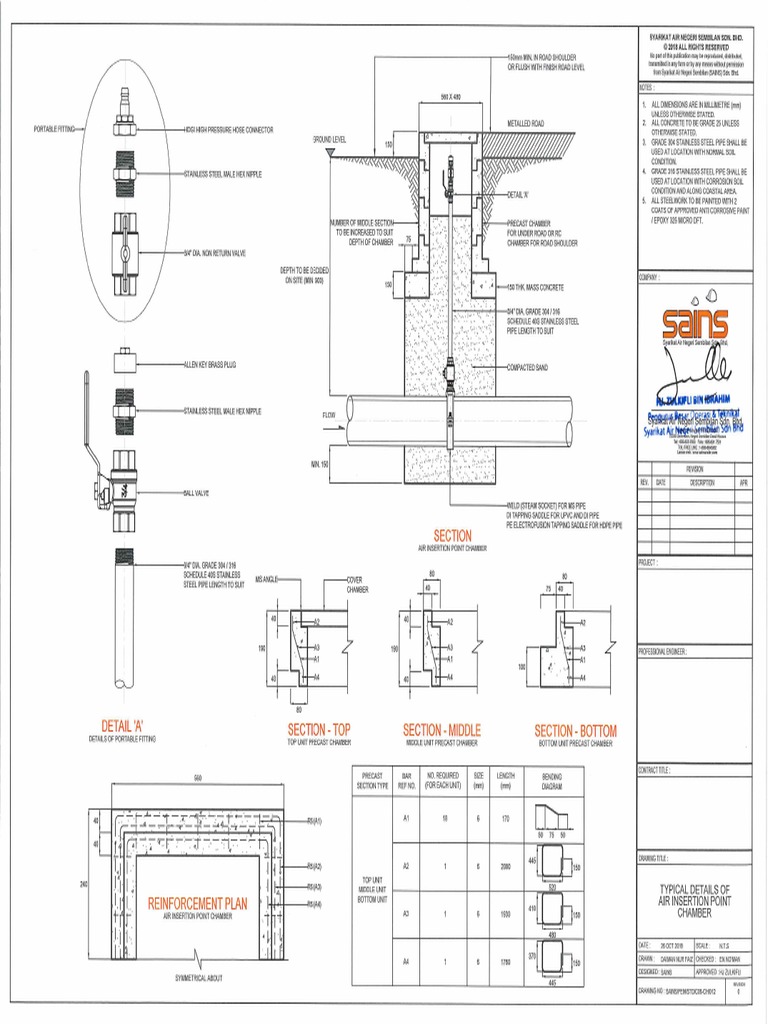 C06-Ch.012.typical Details of Air Insertion Point Chamber | PDF
