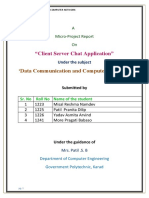 "Client Server Chat Application": Data Communication and Computer Network'