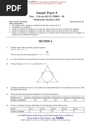 Maths Paper 9