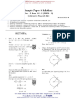 Sample Paper 5 Solutions: Class - X Exam 2021-22 (TERM - II) Mathematics Standard