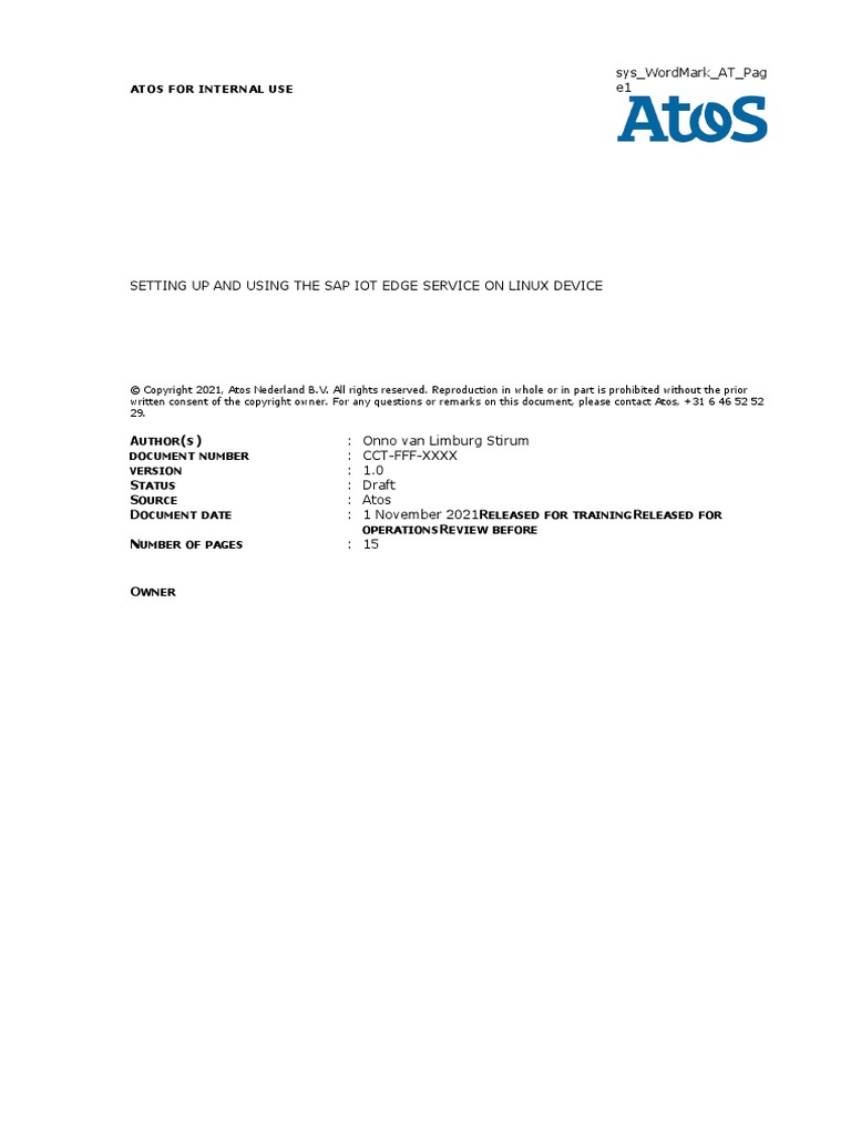 Edge Service Documentation | PDF | Internet Of Things | Gateway ...