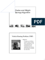 Clarke and Wright Savings Method