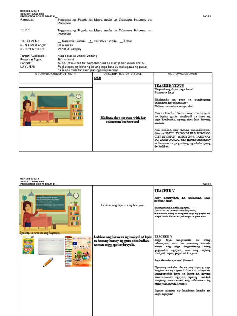 AP 1 TV Script Mod 6 Q4 Venus | PDF