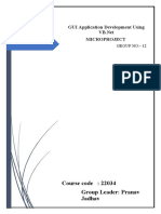 GUI Application Development Using Microproject: Course Code: 22034 Group Leader: Pranav Jadhav