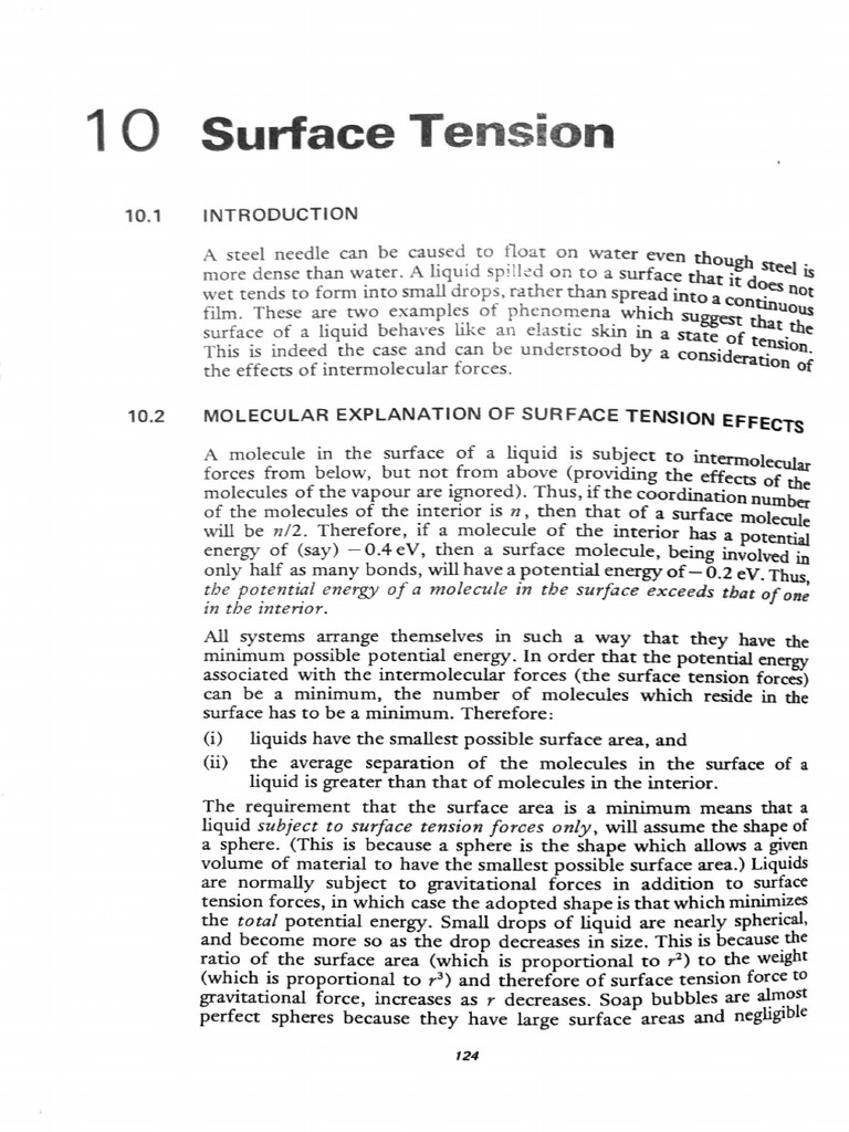 Surface Tension PDF