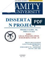 Dissertatio N Project: Project Guide - Ms. Smita Tyagi