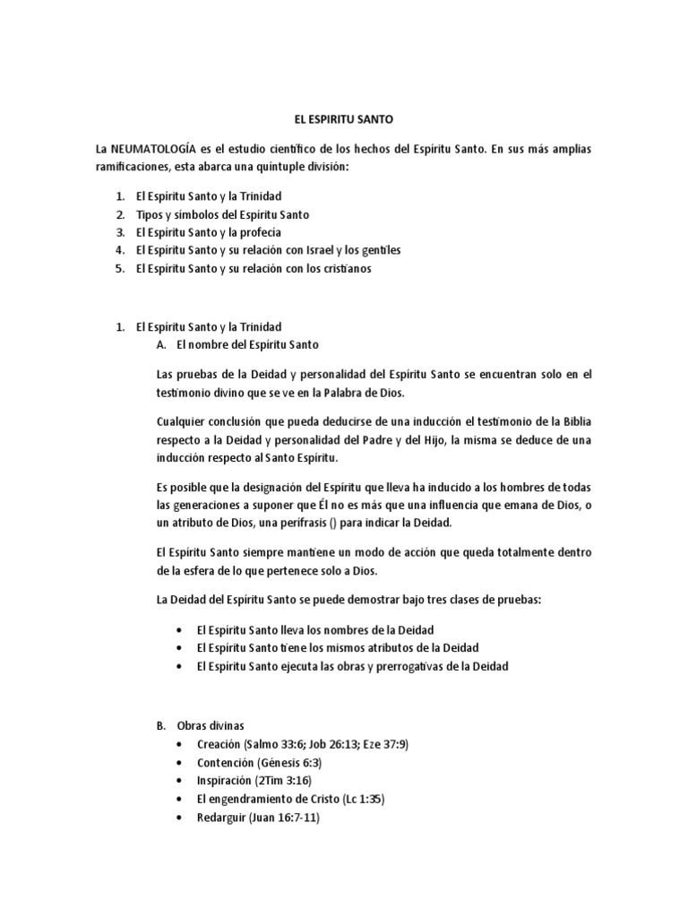 El Espiritu Santo | PDF | espíritu Santo | Cristo (título)