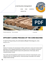 Efficient Curing Process of The Core Machine