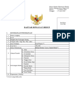 Blangko Daftar Riwayat Hidup. Kosong