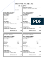 FEE STRUCTURE 2022-2023 (Online & On-Campus)