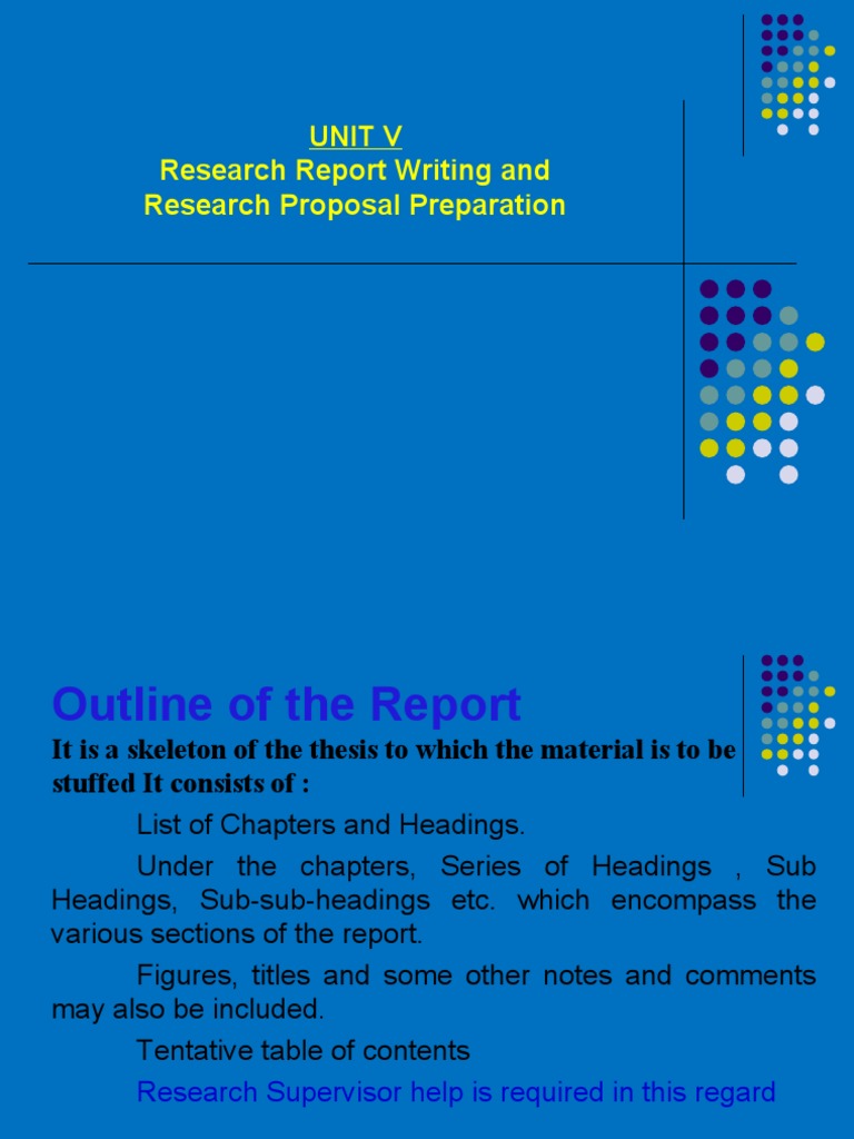 Research Report Writing Guide | PDF