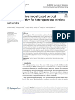A Multi Objective Model Based Vertical Handoff Algorithm For Heterogeneous Wireless Networks