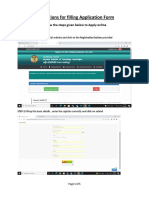 Instructions For Filling Application Form: Follow The Steps Given Below To Apply Online