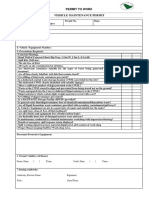 Vehicle Maintenance Permit