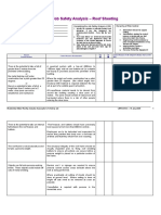 Job Safety Analysis - Roof Sheeting